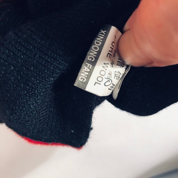 VINTAGE Chinese Wool Sweater Cardigan Frog Buttons - Picture 7 of 8